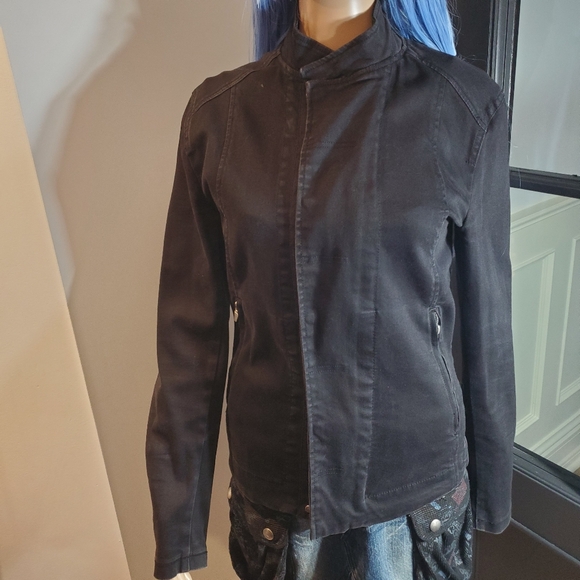 Zara Mens Denim Moto Jacket - Picture 2 of 8
